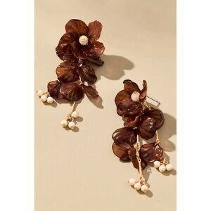 NWT Anthropologie Floral Drop Earrings, MSRP $48